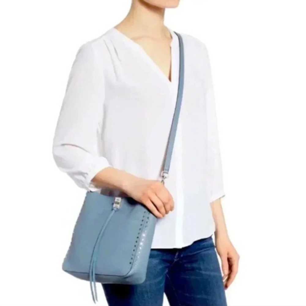 Rebecca Minkoff Blue Darren Crossbody Bag with Studded Detail